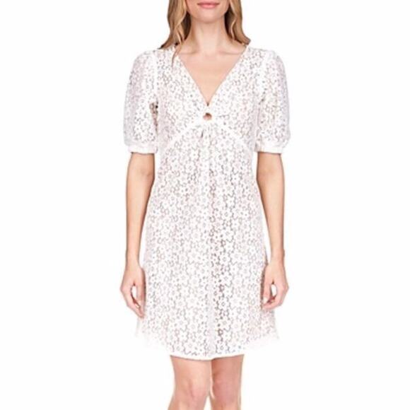 Michael Kors Lace V-Neck Mod Mini dress white - 0 - Picture 1 of 12
